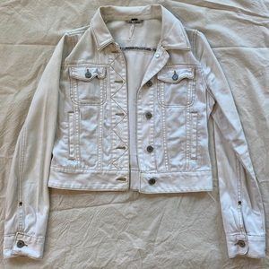 Free People white denim jacket